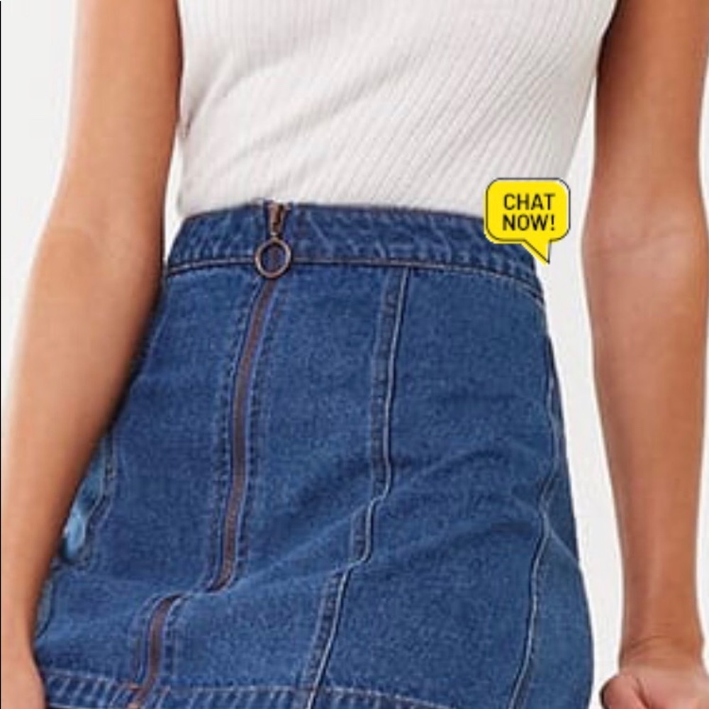 forever 21 denim skirt